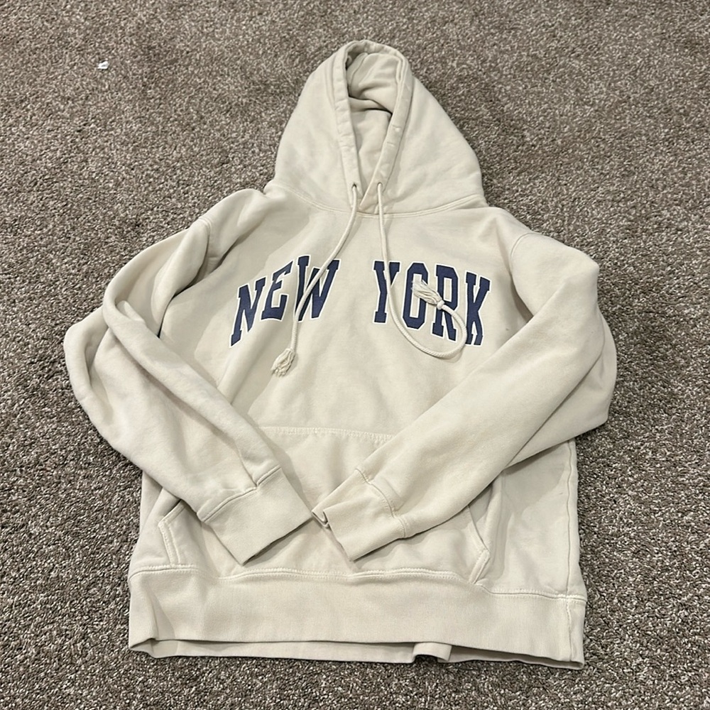 Brandy Melville oversized cream hoodie